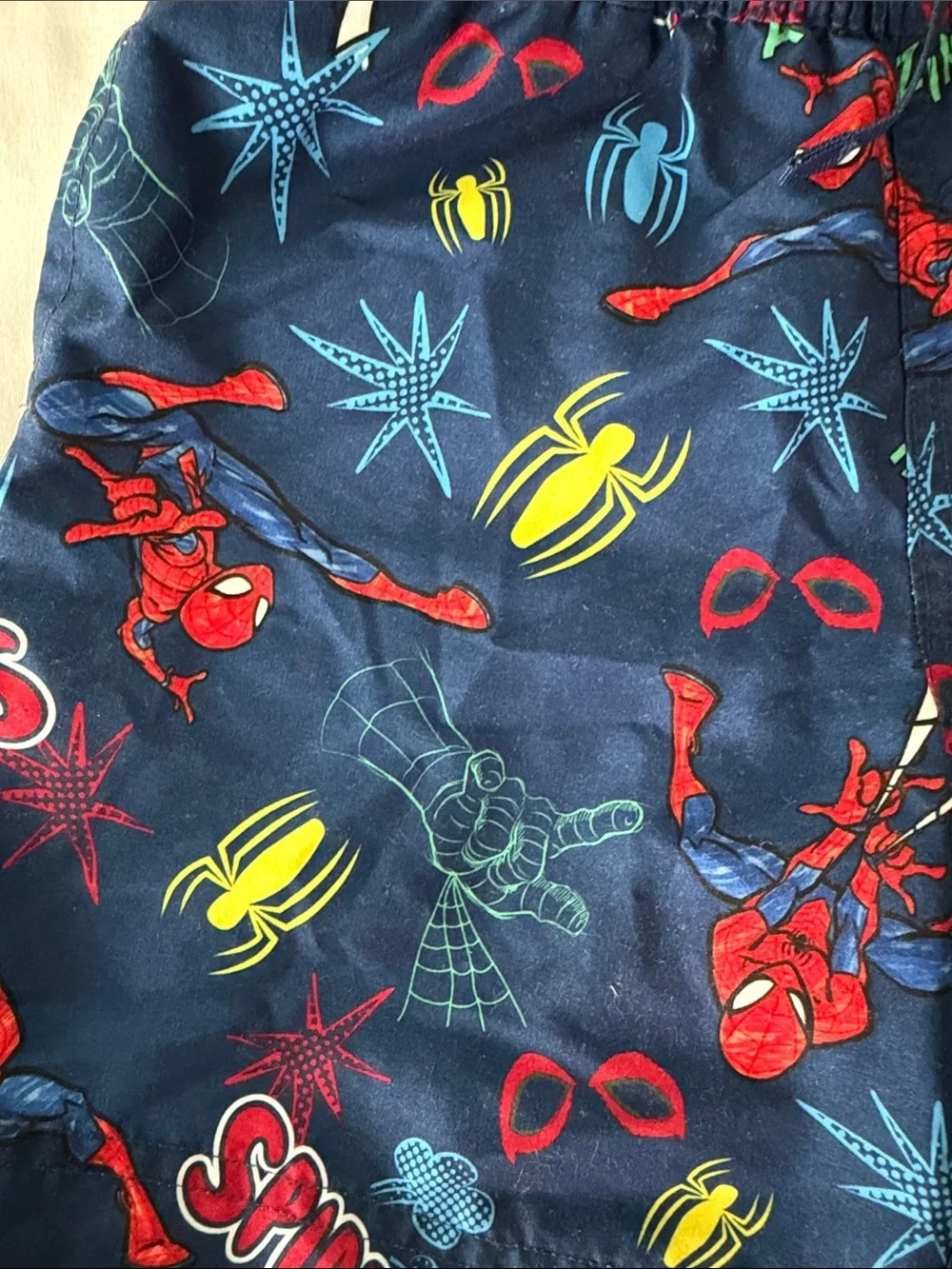 Hanna Andersson x Marvel Spider-Man Swim Trunks Boys 5 Navy Blue